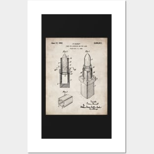 Lipstick Patent - Makeup Artist Beauty School Art - Antique Posters and Art